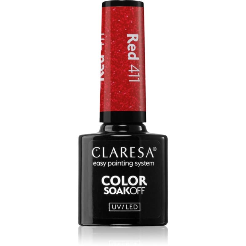 SoakOff UV/LED Color Sunny Garden lakier hybrydowy do paznokci odcień Red 411