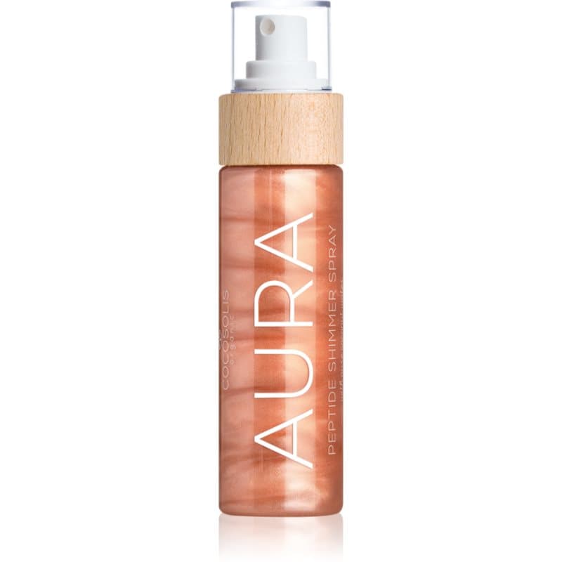 AURA Peptide Shimmer Spray spray nawilżający z efektem rozświetlającym z zapachem Raspberry