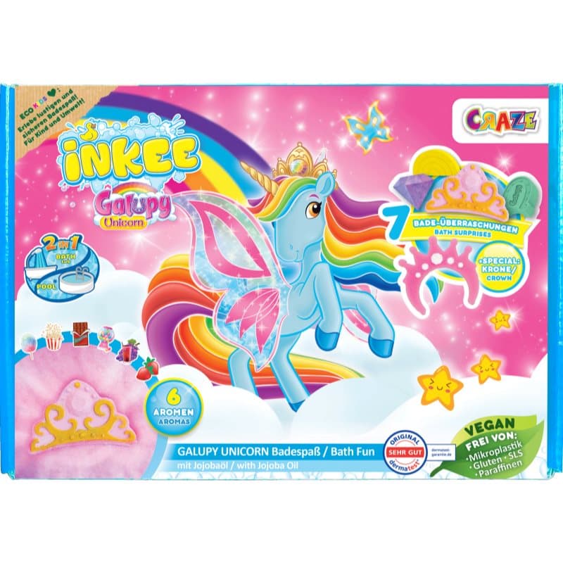 INKEE Galupy Unicorn zestaw do kąpieli dla dzieci