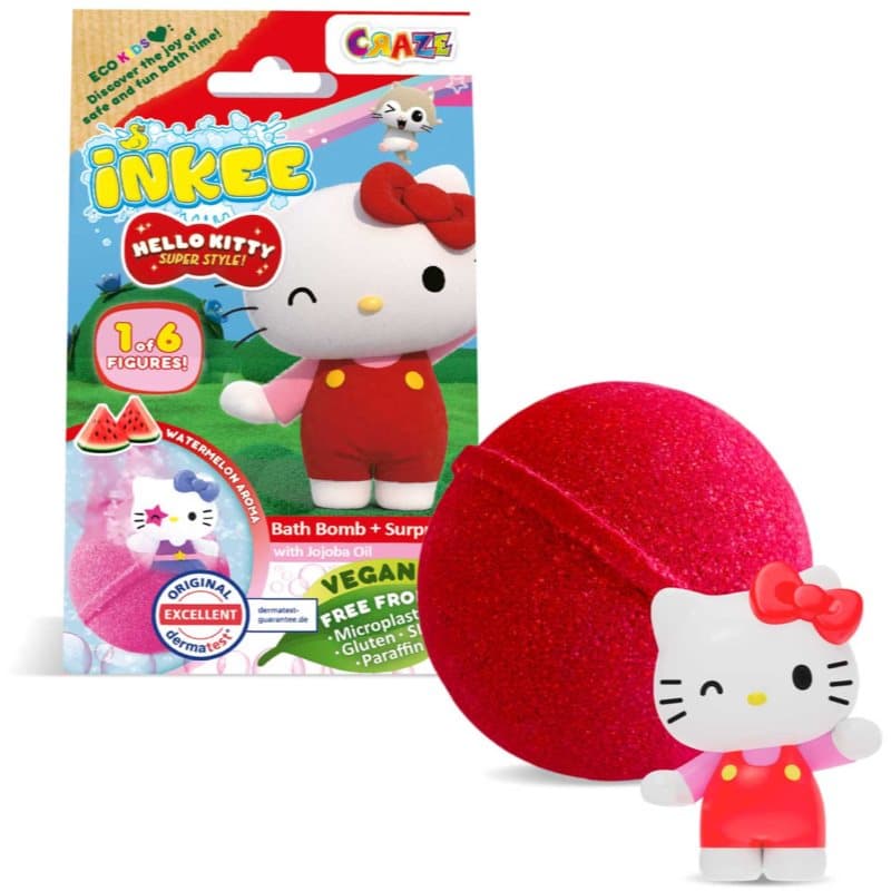 INKEE Hello Kitty kula musująca do kąpieli z figurką