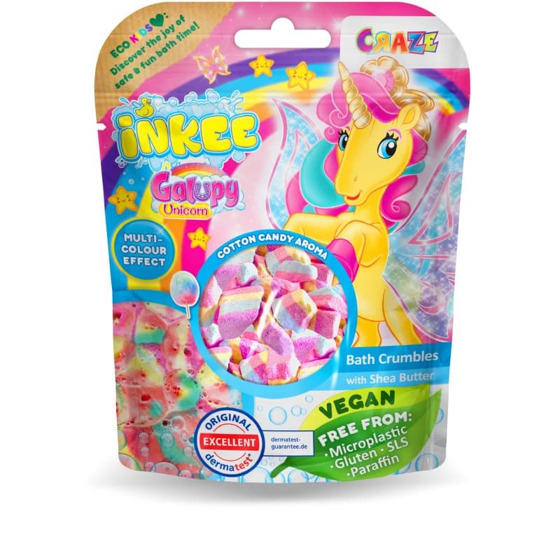 INKEE Galupy Unicorn płatki do kąpieli dla dzieci
