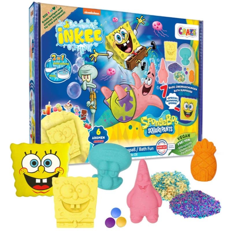 SpongeBob Gift Box musujące kule do kąpieli w opakowaniu prezentowym