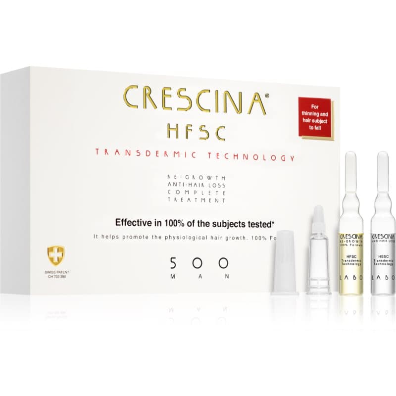 Transdermic 500 Re-Growth and Anti-Hair Loss pielęgnacja wspierająca porost włosów i zapobiegająca ich wypadaniu dla mężczyzn