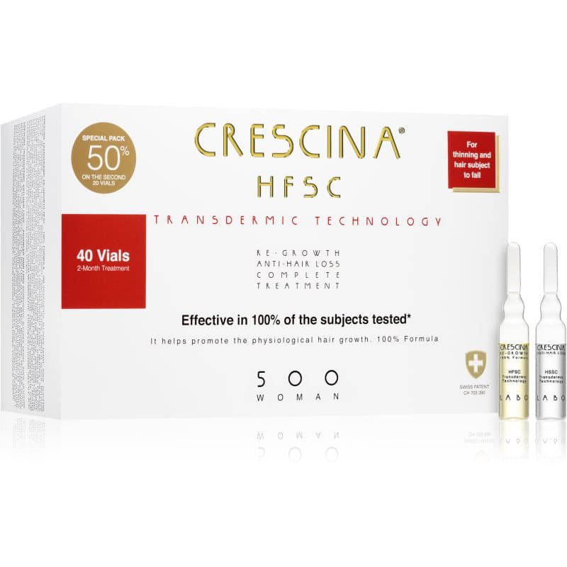 Transdermic 500 Re-Growth and Anti-Hair Loss pielęgnacja wspierająca porost włosów i zapobiegająca ich wypadaniu dla kobiet