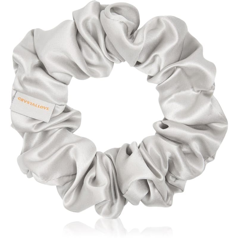Silk Scrunchie jedwabna gumka do włosów Silver