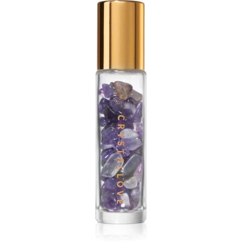 Amethyst Oil Bottle roll-on z kryształkami napełnialny