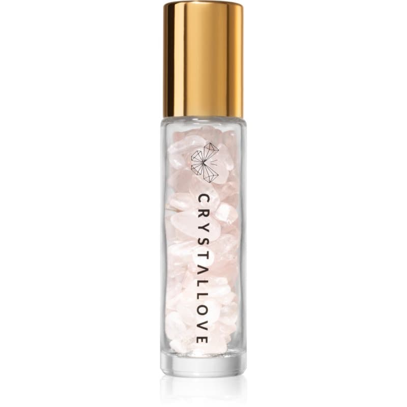 Rose Quartz Oil Bottle roll-on z kryształkami