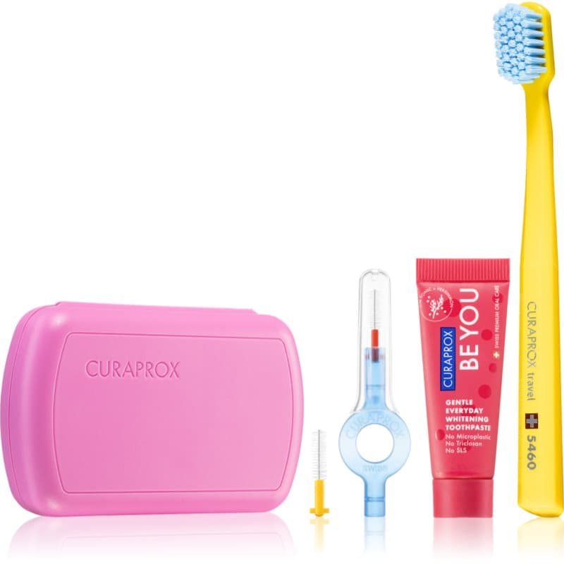 Travel Set zestaw podróżny do zębów, języka i dziąseł Pink