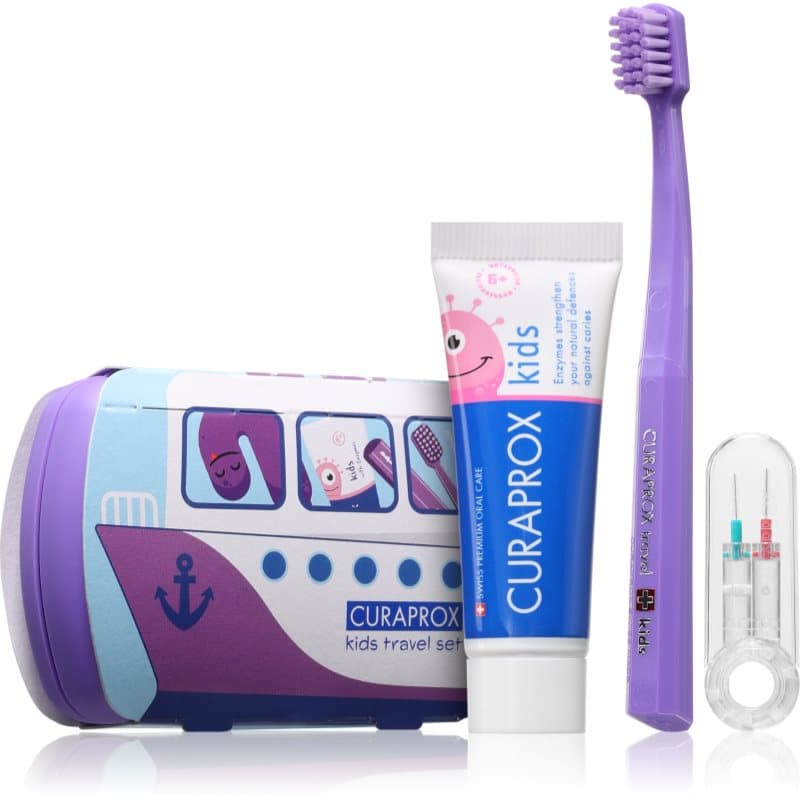 Kids Travel Set zestaw podróżny do zębów, języka i dziąseł dla dzieci