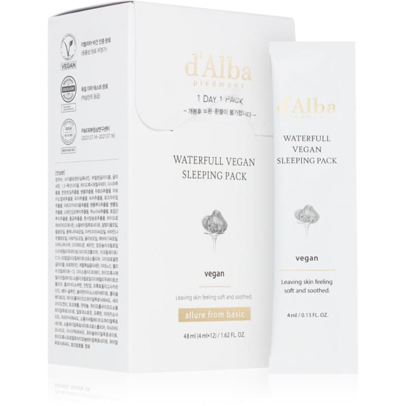 Waterfull Vegan Sleeping Pack maseczka łagodząco-nawilżająca na noc