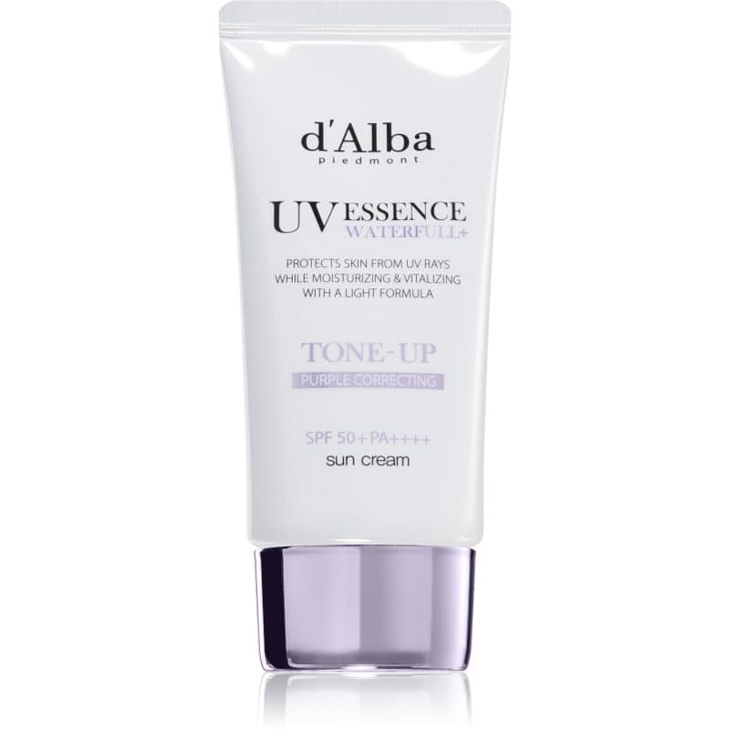 Waterfull Purple Correcting Tone-Up Sun Cream tonujący krem do opalania do rozjaśnienia i nawilżenia SPF 50+