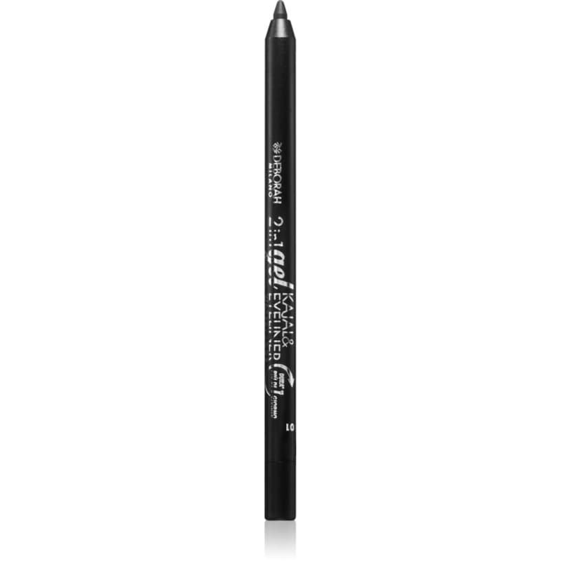 2 In 1 Gel Kajal & Eyeliner długotrwały eyeliner w żelu odcień 01 Black