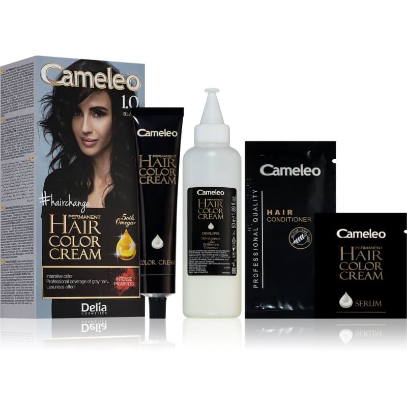 Cameleo Omega trwała farba do włosów odcień 1.0 Black