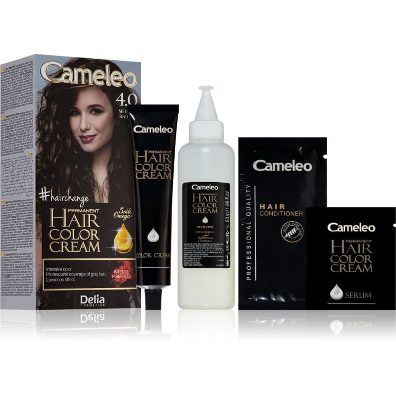 Cameleo Omega trwała farba do włosów odcień 4.0 Medium Brown