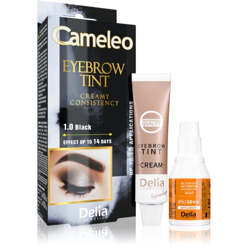 Cameleo kremowa profesjonalna farbka do brwi bez amoniaku odcień 1.0 Black