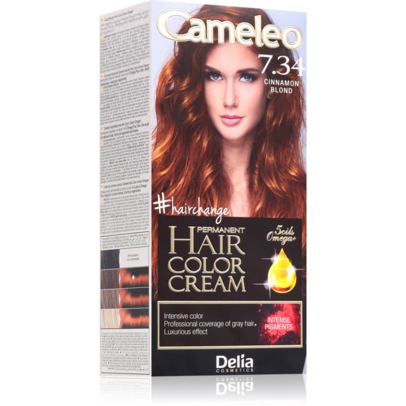 Cameleo Omega trwała farba do włosów odcień 7.34 Cinnamon Blond