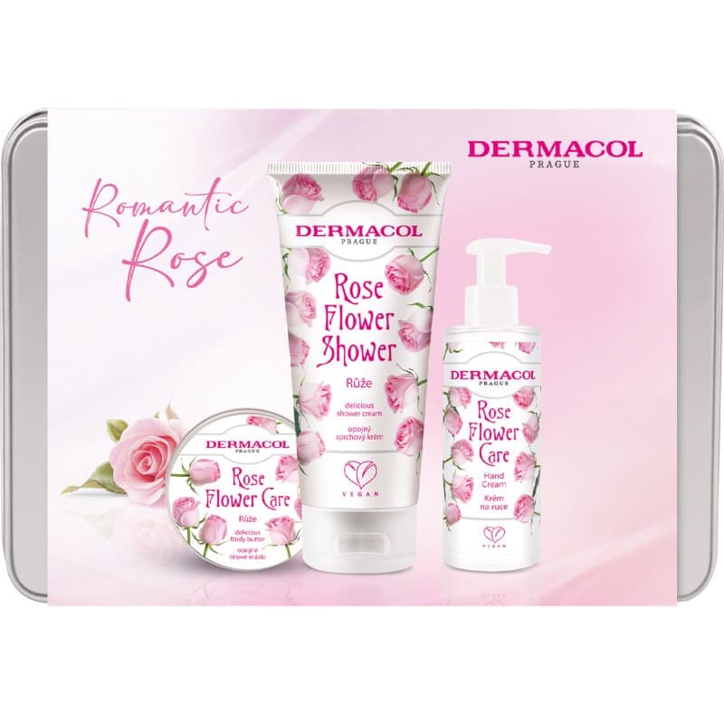 Flower Care Rose zestaw upominkowy blaszane pudełko