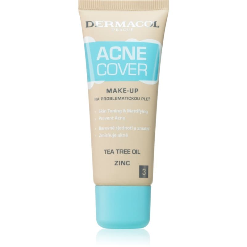 ACNE COVER MAKE UP - Matujący podkład do twarzy - Przeciwtrądzikowy - - 3