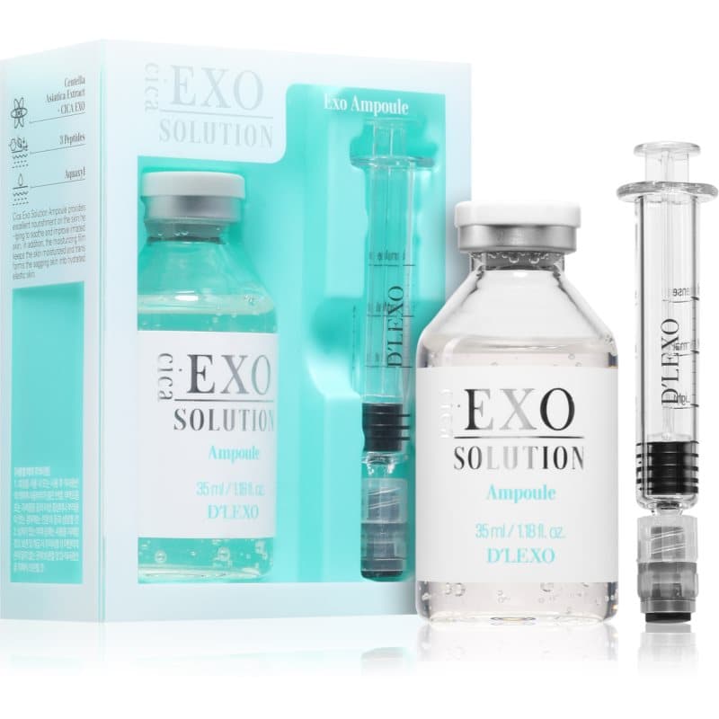 D'LEXO Cica EXO Solution Ampoule serum nawilżające i łagodzące o działaniu przeciwzmarszczkowym