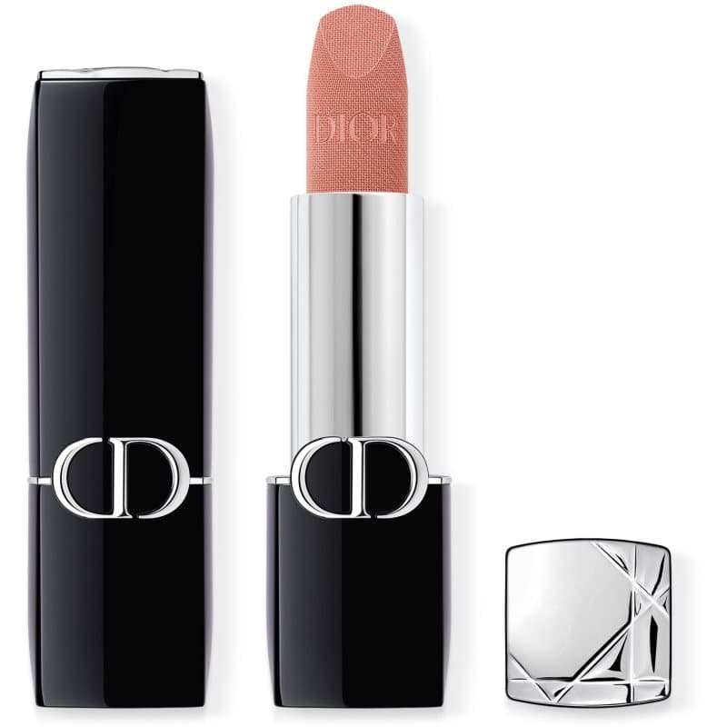 Rouge Dior szminka trwała flakon napełnialny odcień 221 Frou-frou Velvet