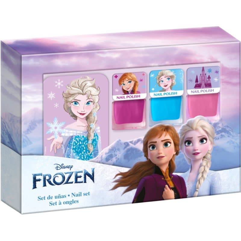 Frozen Nail Set zestaw lakierów do paznokci dla dzieci 3y+ Pink, Blue, Pink