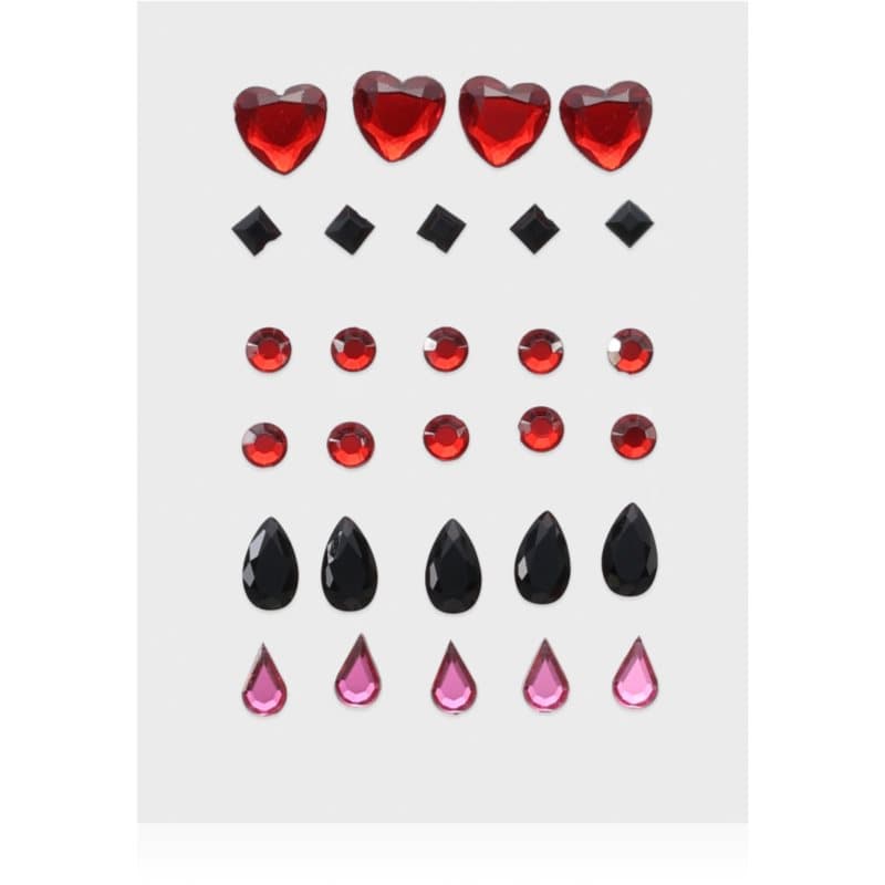Face Stones naklejki do twarzy Black & Red
