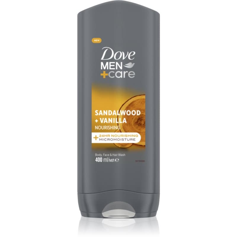 Men+Care Sandalwood&Vanilla żel pod prysznic do twarzy, ciała i włosów dla mężczyzn
