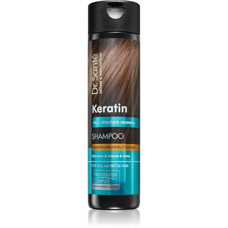 Keratin szampon regenerująco-nawilżający do włosów łamliwych i matowych