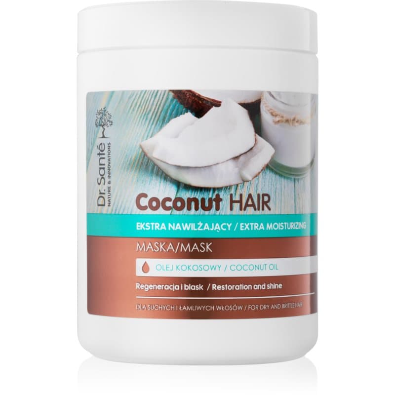 Coconut maseczka nawilżająca nadający blask włosom suchym i łamliwym