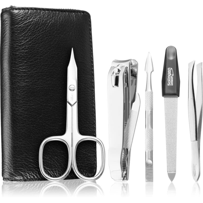 Premium Line Solingen 1693 zestaw do manicure + skórzane etui dla mężczyzn