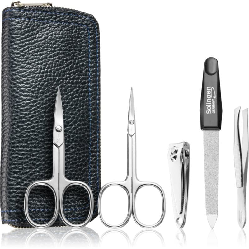 Premium Line Solingen 1825 zestaw do manicure + skórzane etui dla mężczyzn