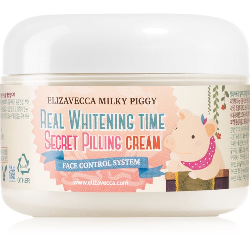 Milky Piggy Real Whitening Time Secret Pilling Cream nawilżający krem zmiękczający z efektem peelingu