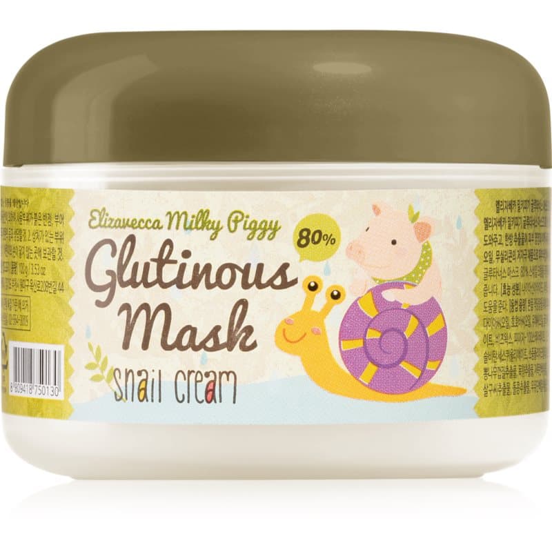 Milky Piggy Glutinous Mask 80% Snail Cream maseczka intensywnie nawilżająca i odżywiająca z ekstraktem ze śluzu ślimaka