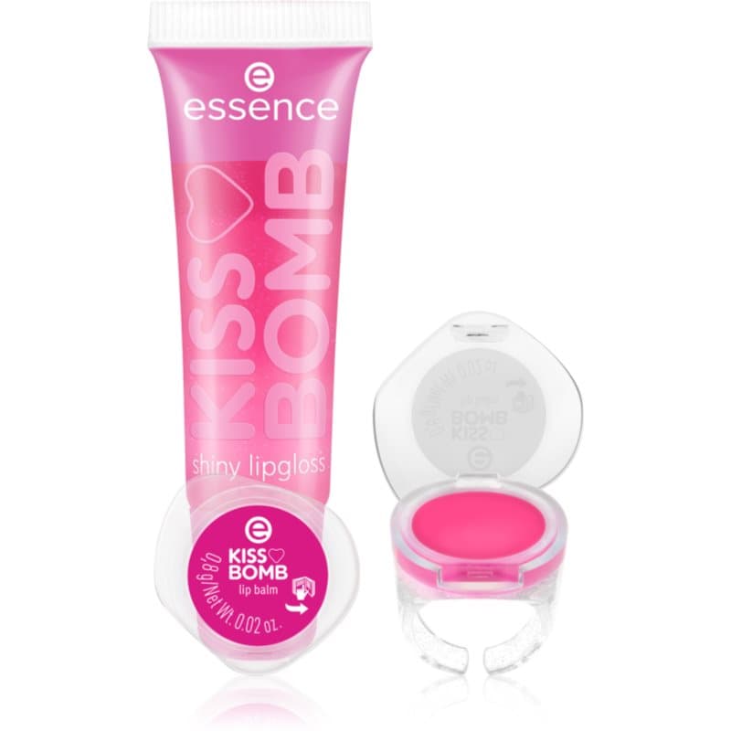 KISS BOMB shiny lipgloss & lip balm zestaw do ust