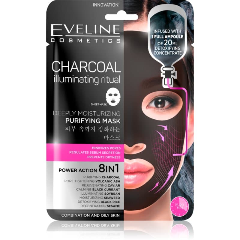 Charcoal Illuminating Ritual maseczka w płachcie mocno nawilżająca i oczyszczająca