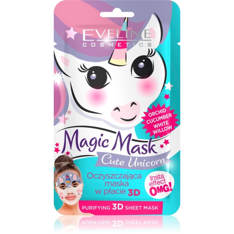 Magic Mask Cute Unicorn głęboko oczyszczająca maska w płacie 3D