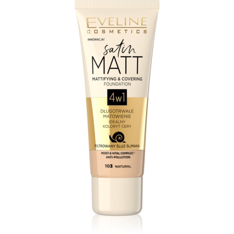 Satin Matt podkład matujący z ekstraktem ze śluzu ślimaka odcień 103 Natural