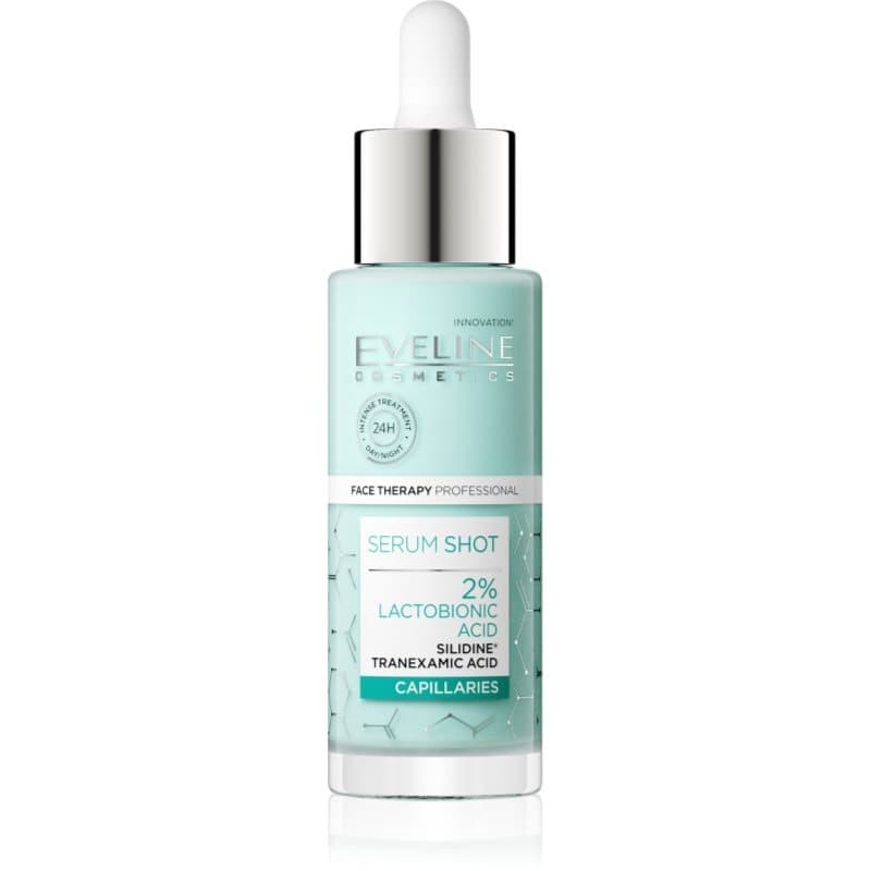 Eveline Face Therapy Serum Shot Kuracja wzmacniająca na zaczerwienienia i naczynka z kwasem laktobionowym 2%
