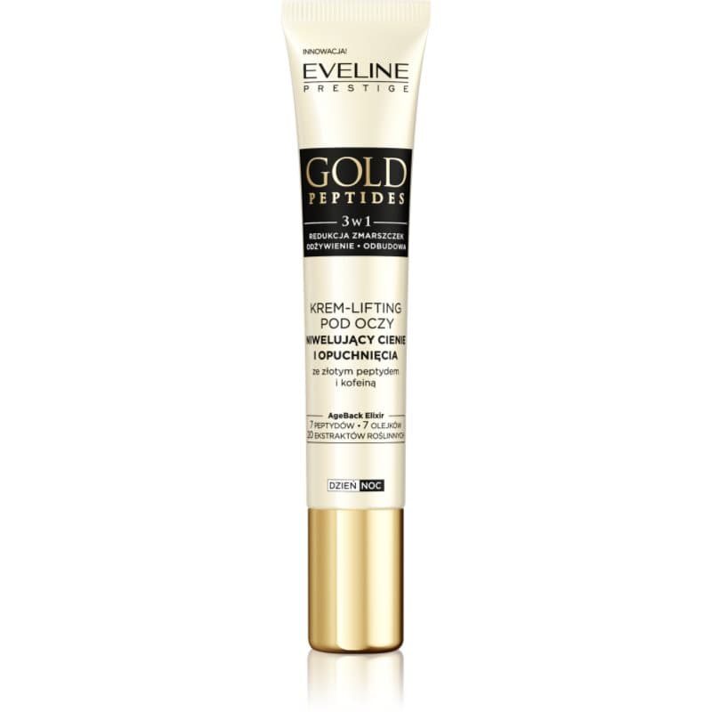 Eveline Gold Peptides 3w1 Krem-Lifting pod oczy Niwelujący cienie i opuchnięcia