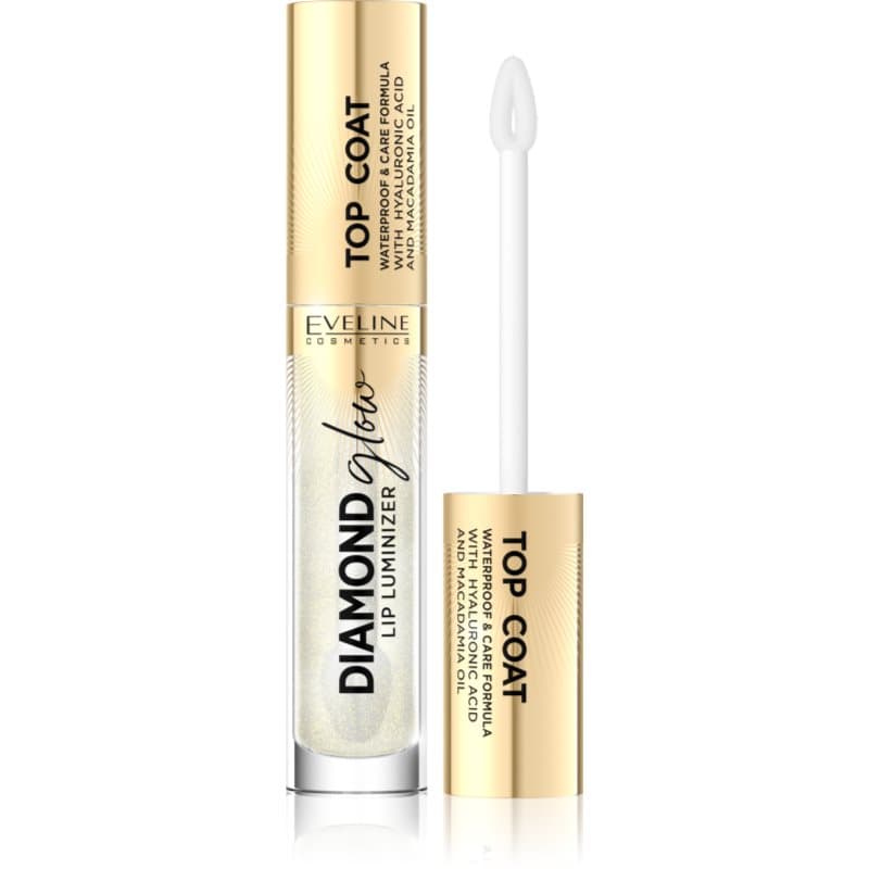 Eveline Diamond Glow Lip Luminizer Błyszczyk do ust z kwasem hialuronowym - 12 TOP COAT