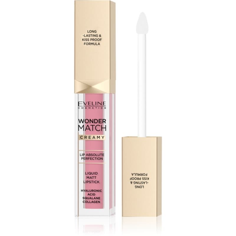 Eveline Wonder Match Creamy Matowa pomadka w płynie - 01 Angel Rose