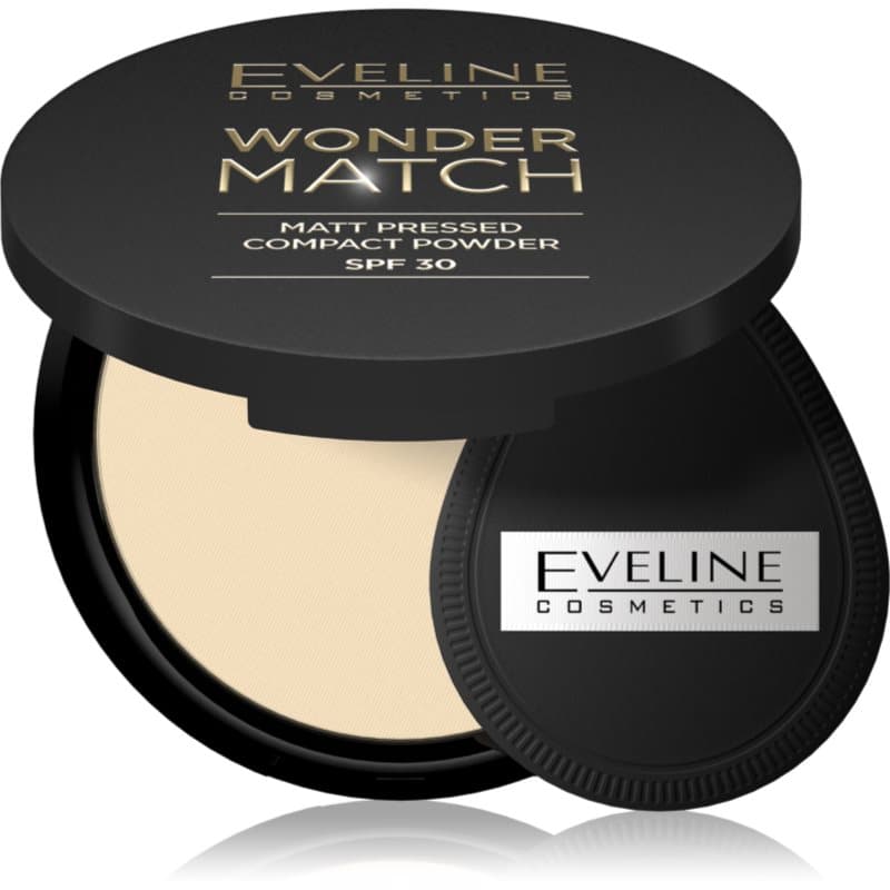 Eveline Wonder Match Matowy puder prasowany z filtrem ochronnym SPF 30 - 01