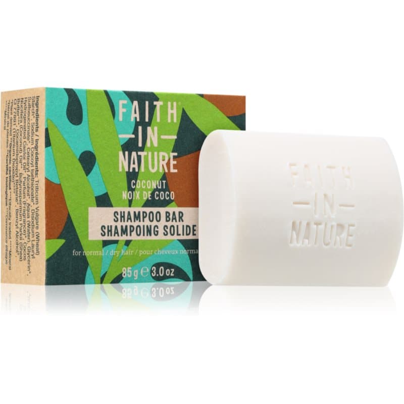 Coconut & Shea Butter organiczny szampon w kostce nawilżający i dodający blasku