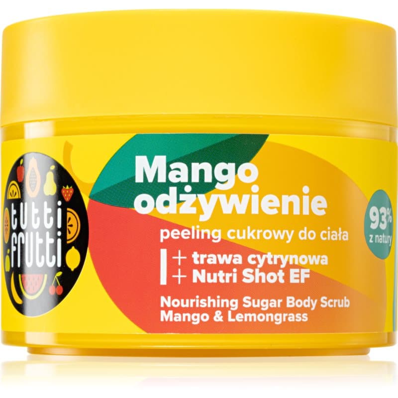 Tutti Frutti Tango Mango peeling cukrowy delikatnie oczyszczający i odżywiający skórę Mango & Lemongrass