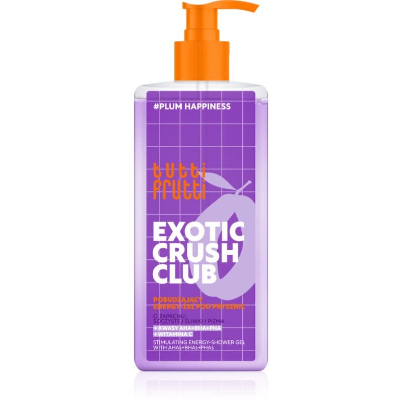 Tutti Frutti Exotic Crush Club energetyzujący żel pod prysznic z AHA