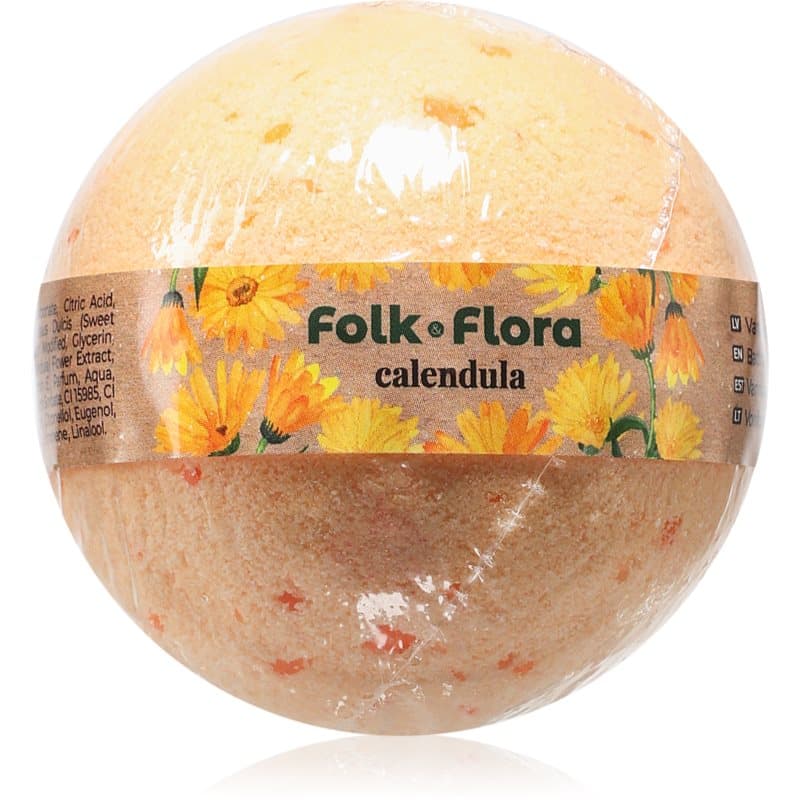 Calendula musująca kula do kąpieli z nagietkiem lekarskim