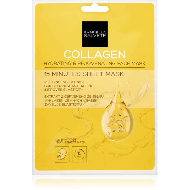 Face Mask Collagen maseczka w płachcie dla efektu rozjaśnienia i wygładzenia skóry