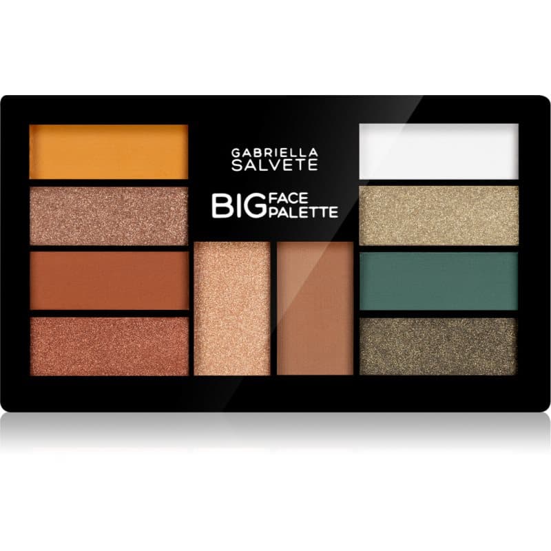 Big Face paleta cieni do powiek z rozświetlaczem z bronzerem 01