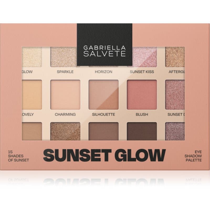 Sunset Glow 15 Shades of Sunset paleta cieni do powiek