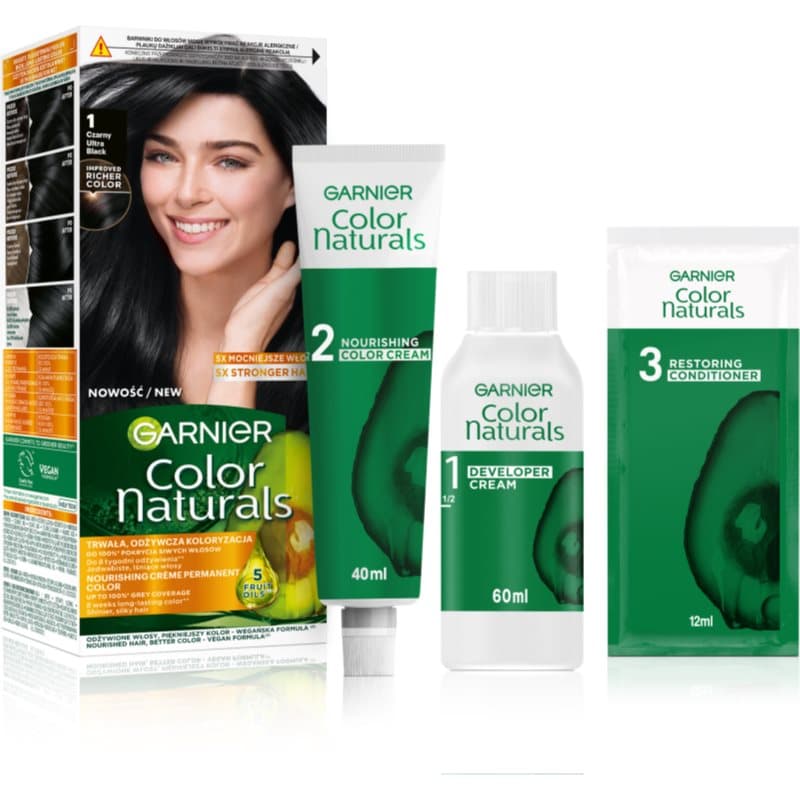 Color Naturals Creme krem koloryzujący do włosów 1 Czerń